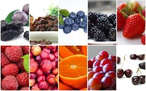 میوه های آلوبخارا کشمش بلوبری شاه توت توت فرنگی تمشک آلو پرتقال انگور قرمز یا سیاه آلبالو دارای آنتی اگسیدان هستند